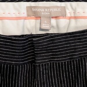 Banana Republic Sloan Black Pinstripe Pants